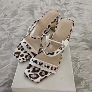 Zara Animal Print Heels with Straps